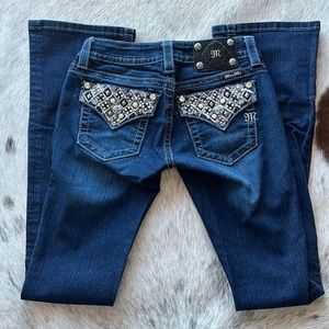 Miss me jeans size 25, boot cut, dark wash